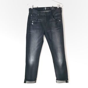 7 For All Mankind Relaxed Distressed Skinny Jeans
